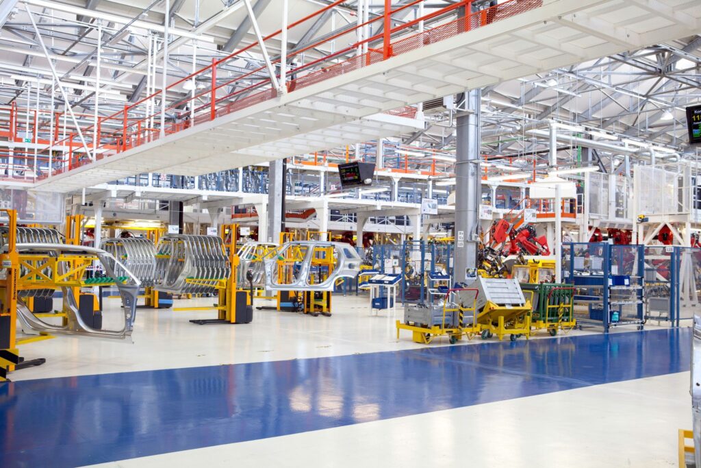 Vloer in een industriële productiehal