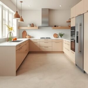 Naadloze microcement afwerking