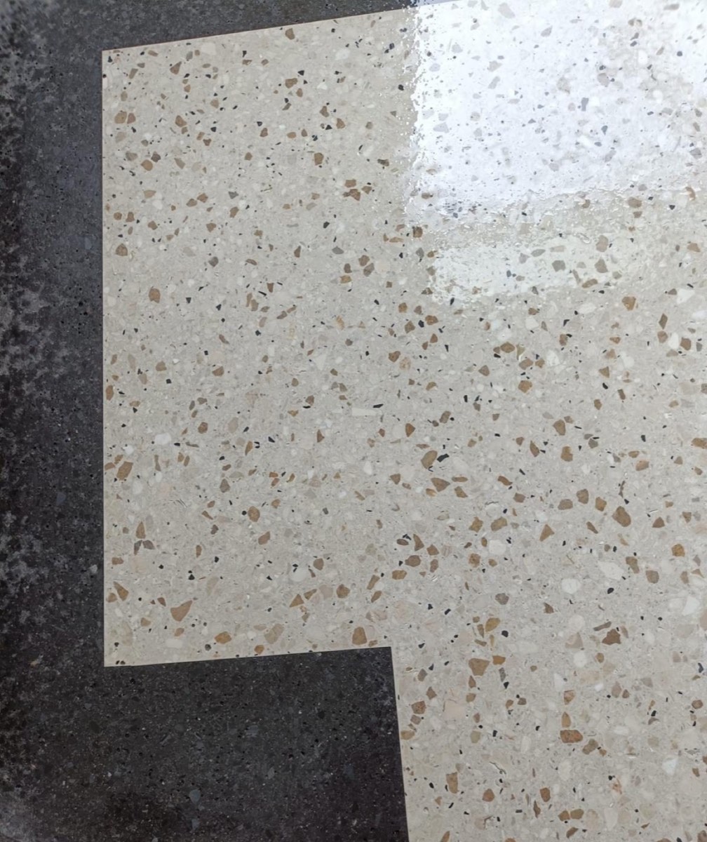 Terrazzo vloer in een interieur